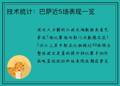 技术统计：巴萨近5场表现一览